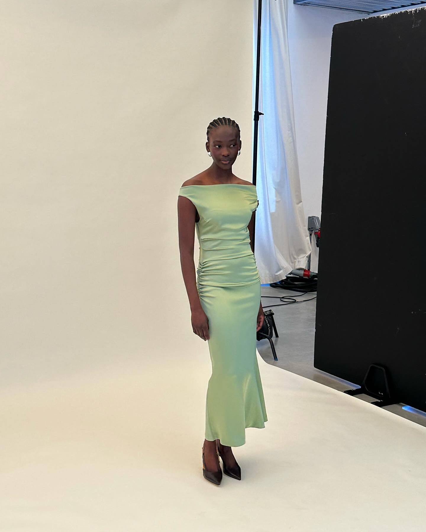 pistachio silk dress Azazie 2026 Corset Lace Up Column Prom Dress Pistachio Gown