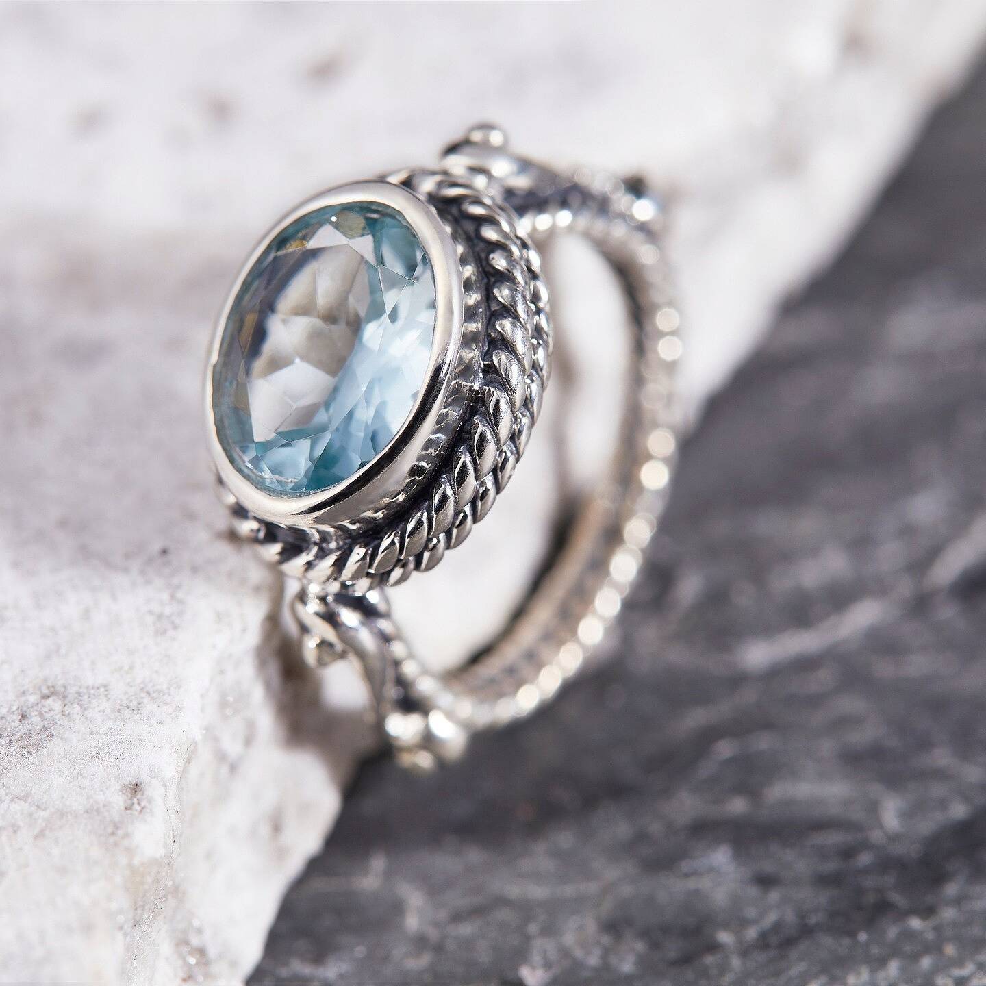 Retired Silpada 925 factory Blue Topaz Ring