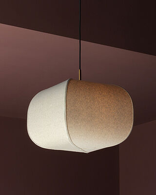 Bloxham Square Pendant Light - Natural - Brass