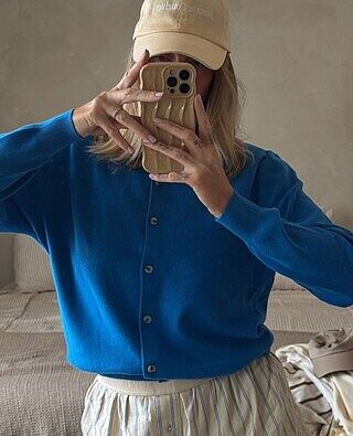 RELAXED FIT BUTTON FRONT CARDIGAN
