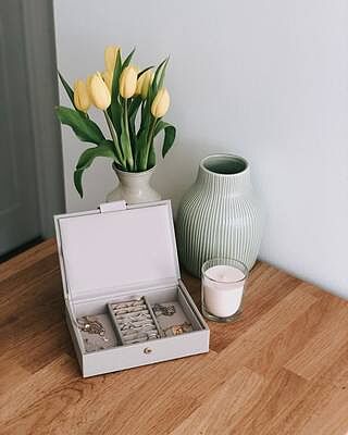Taupe Mini Jewellery Box Lid