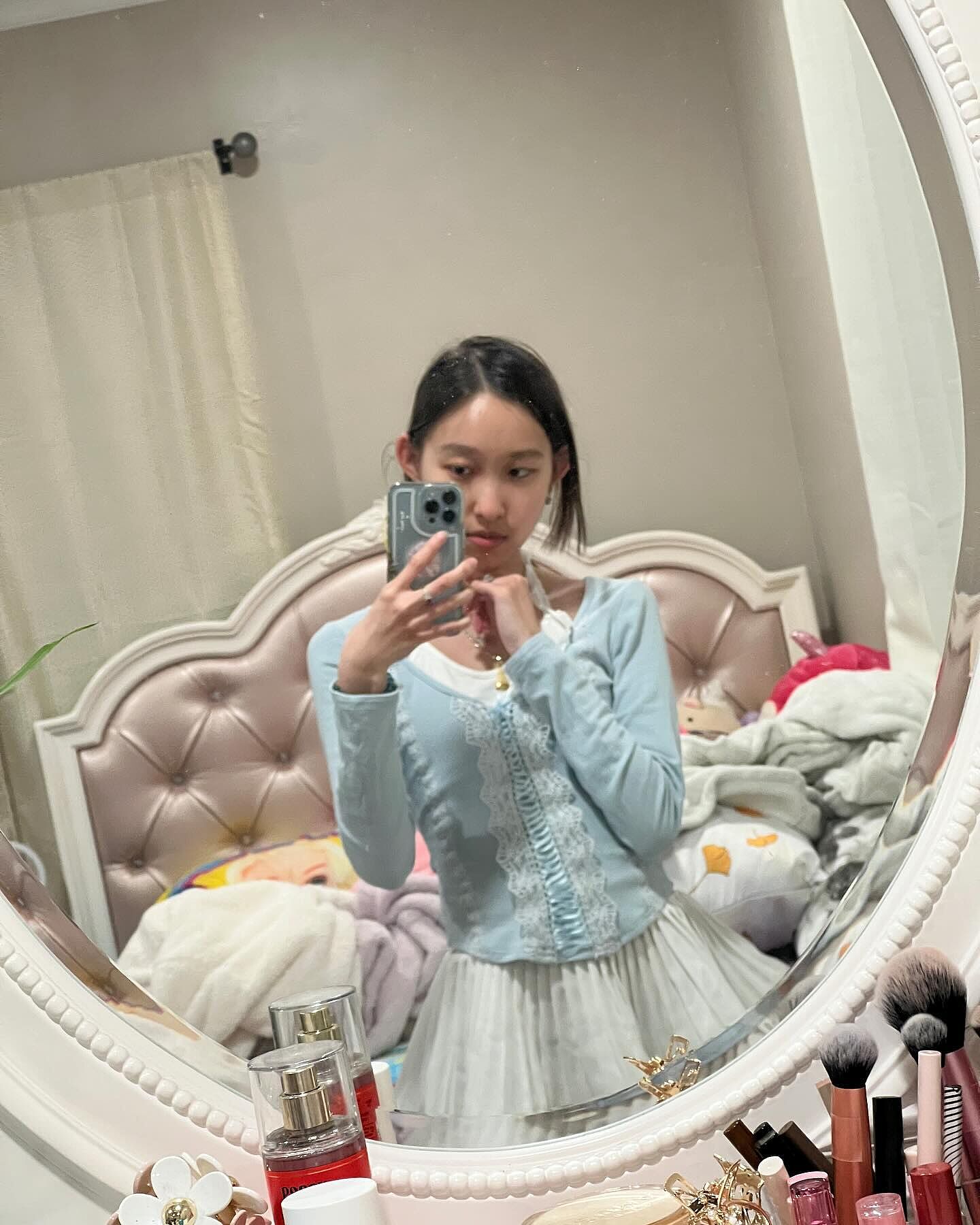 Shirred Ruffle Mini Skirt CJ423 - Korean Women's Fashion