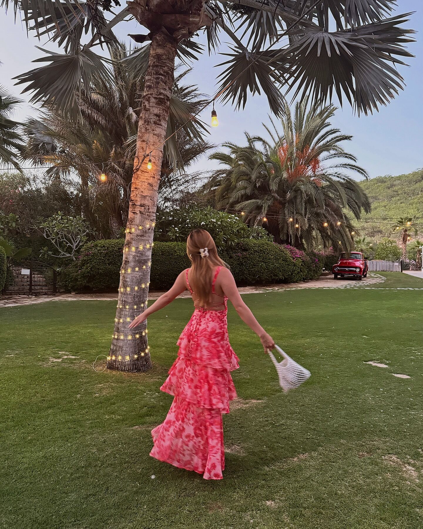Shop the Veda Strappy Back Ruffle Midi Dress Floral Red Shop the Veda Strappy Back Ruffle Midi Dress Floral Red