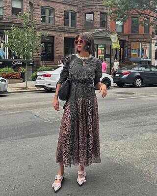 【Rixo】 Ceriseleopard-プリントミディドレス Cerise leopard-print midi dress in multicoloured - Rixo