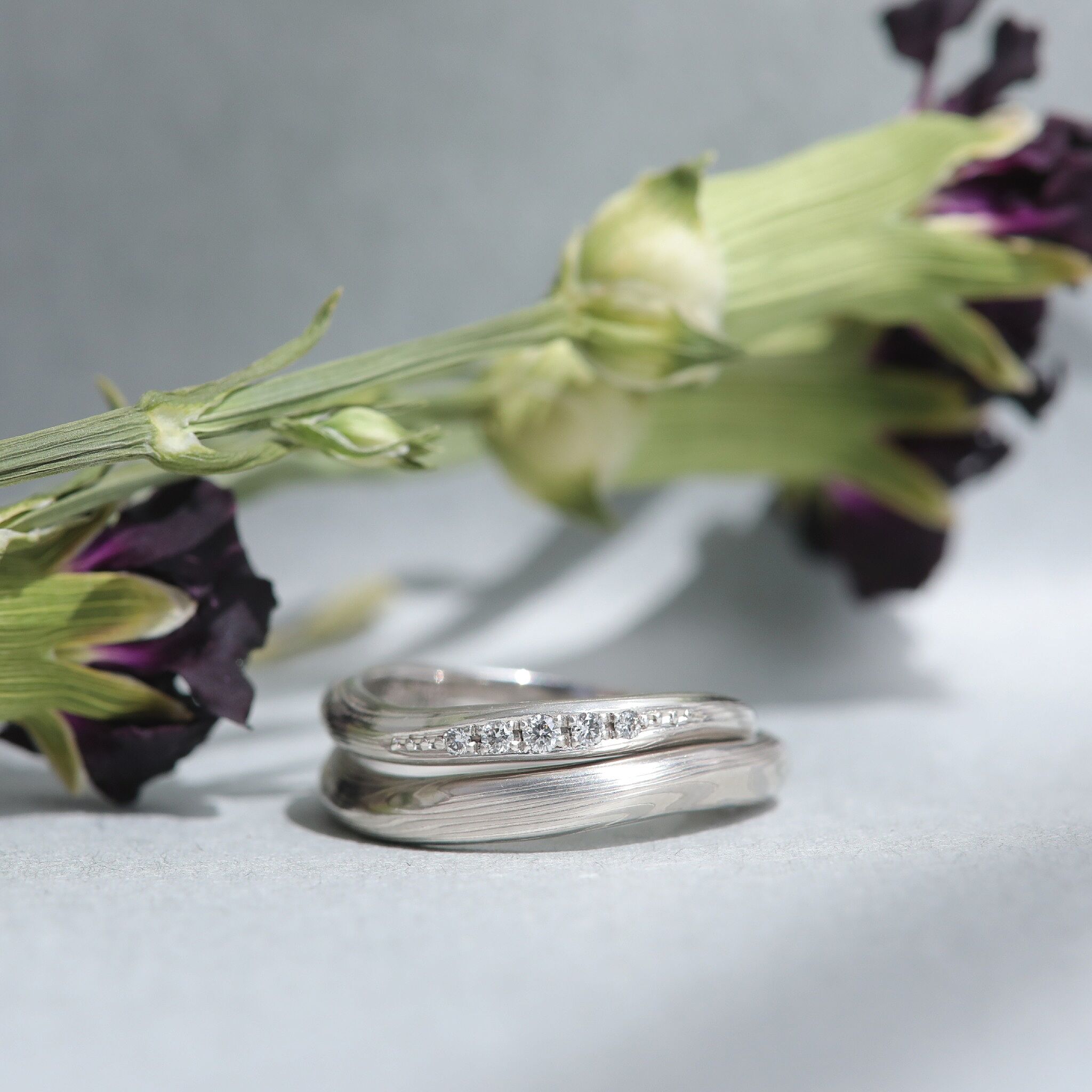 結婚指輪「弓桜」 | 結婚指輪・婚約指輪の杢目金屋