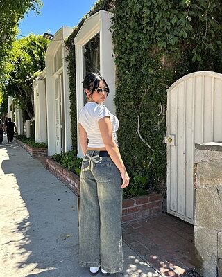 Ribbon Stamp Wide Leg Jeans Antique Wash | Princess Polly USA