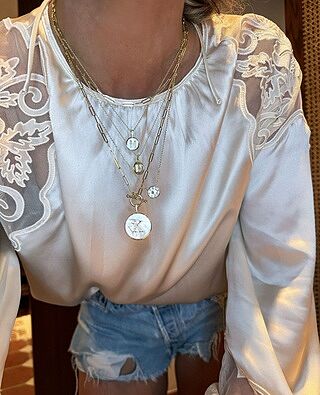 Love Letters Medallion Necklace - Gold