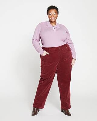 Cassidy High Rise Straight Corduroy Pants - Espresso – Universal