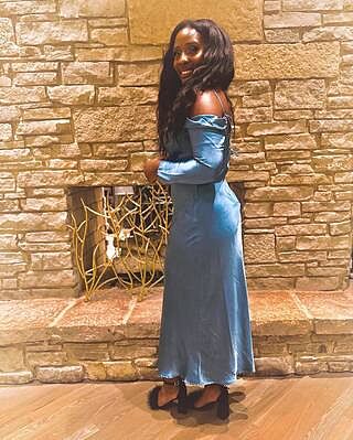 blue long sleeve off the shoulder dress Cecilia Off The Shoulder Maxi Dress Navy