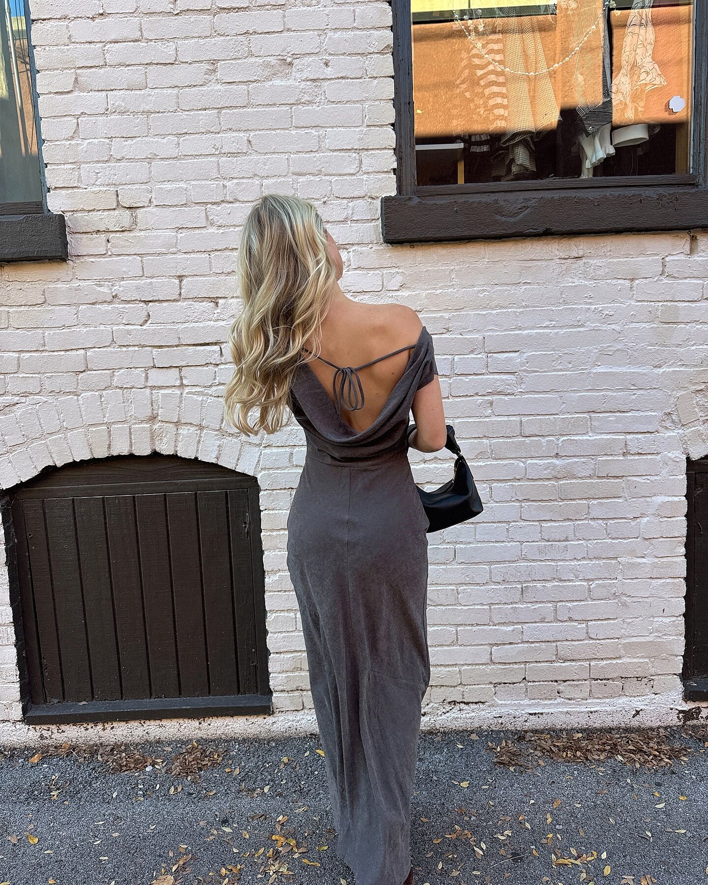 ワンピース NAVIVERSE Memo dress Charcoal Maysa Cowl Back Maxi Dress Charcoal | Selfie Leslie