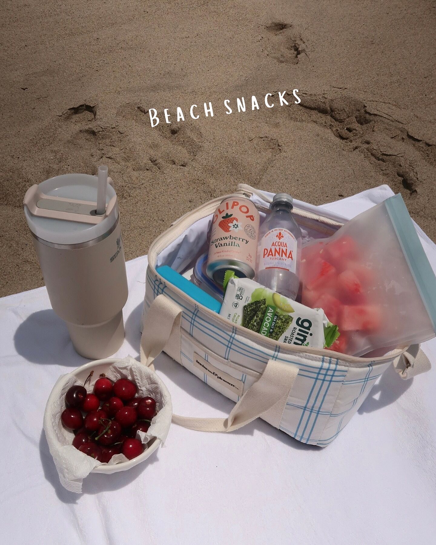 The Volcano Cooler Bag - Strawberry Daiquiri Stripe | Business