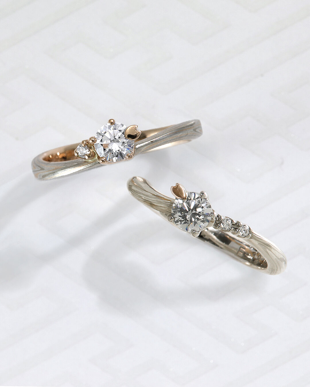 婚約指輪「ひとひら」 | 結婚指輪・婚約指輪の杢目金屋