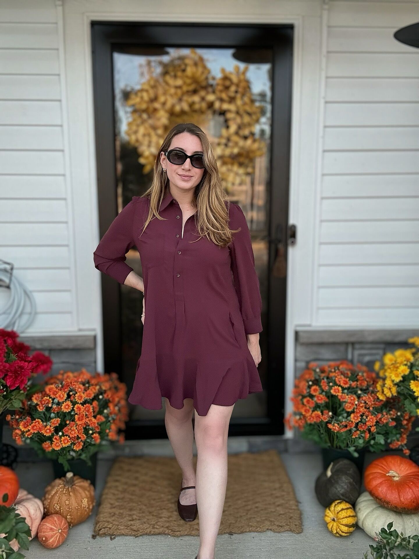 hunter green crepe callahan dress Fallon Crepe Dress main image 0