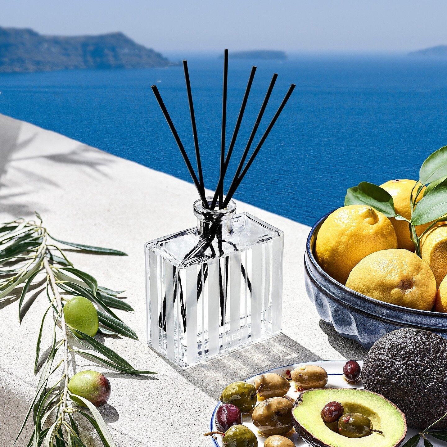 Santorini Olive & Citron Reed Diffuser | The Official Home of NEST