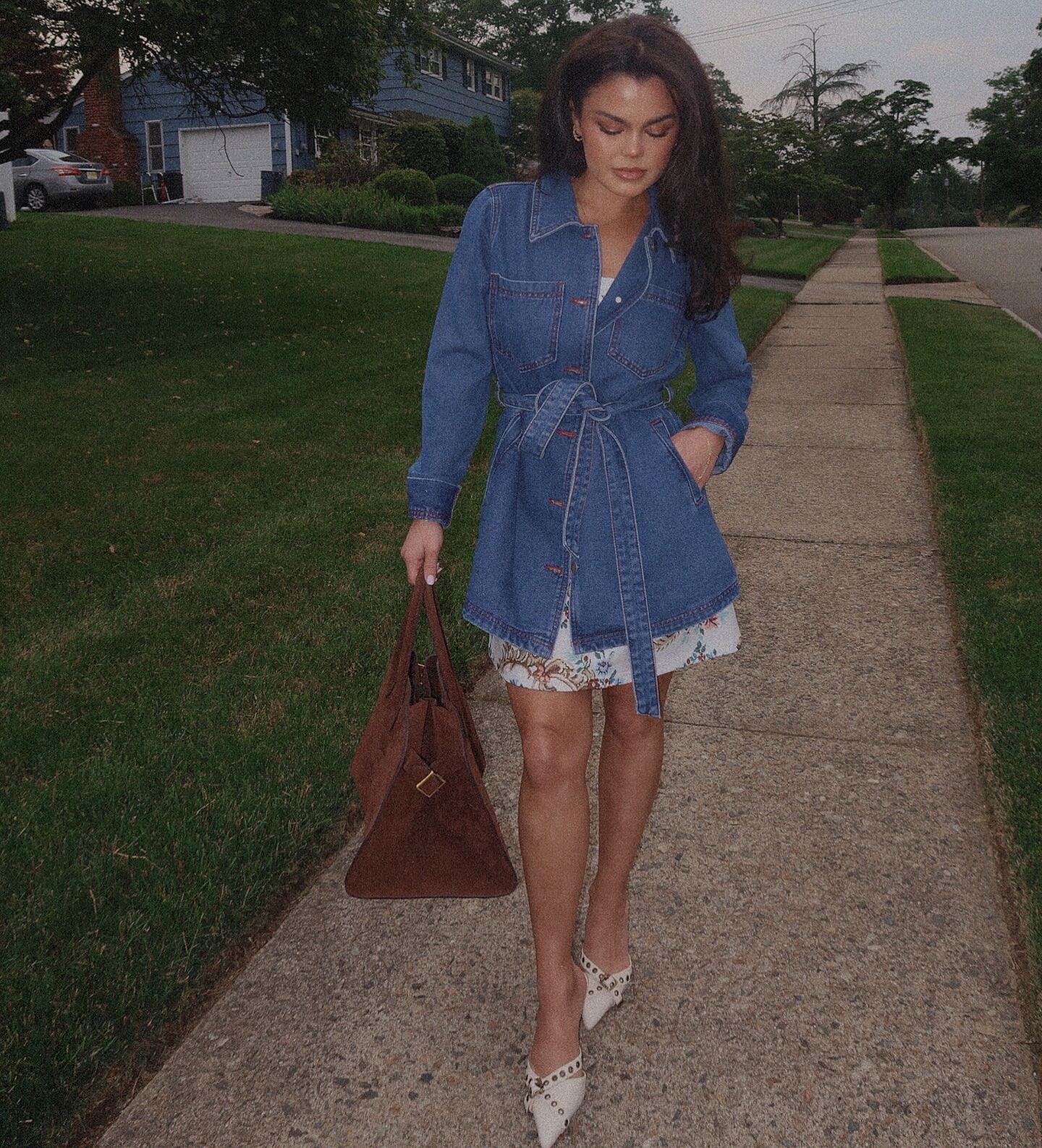 Enriquetta Mini Dress - Cotton Denim Long Sleeve Button Up Dress in Blue |  Showpo USA
