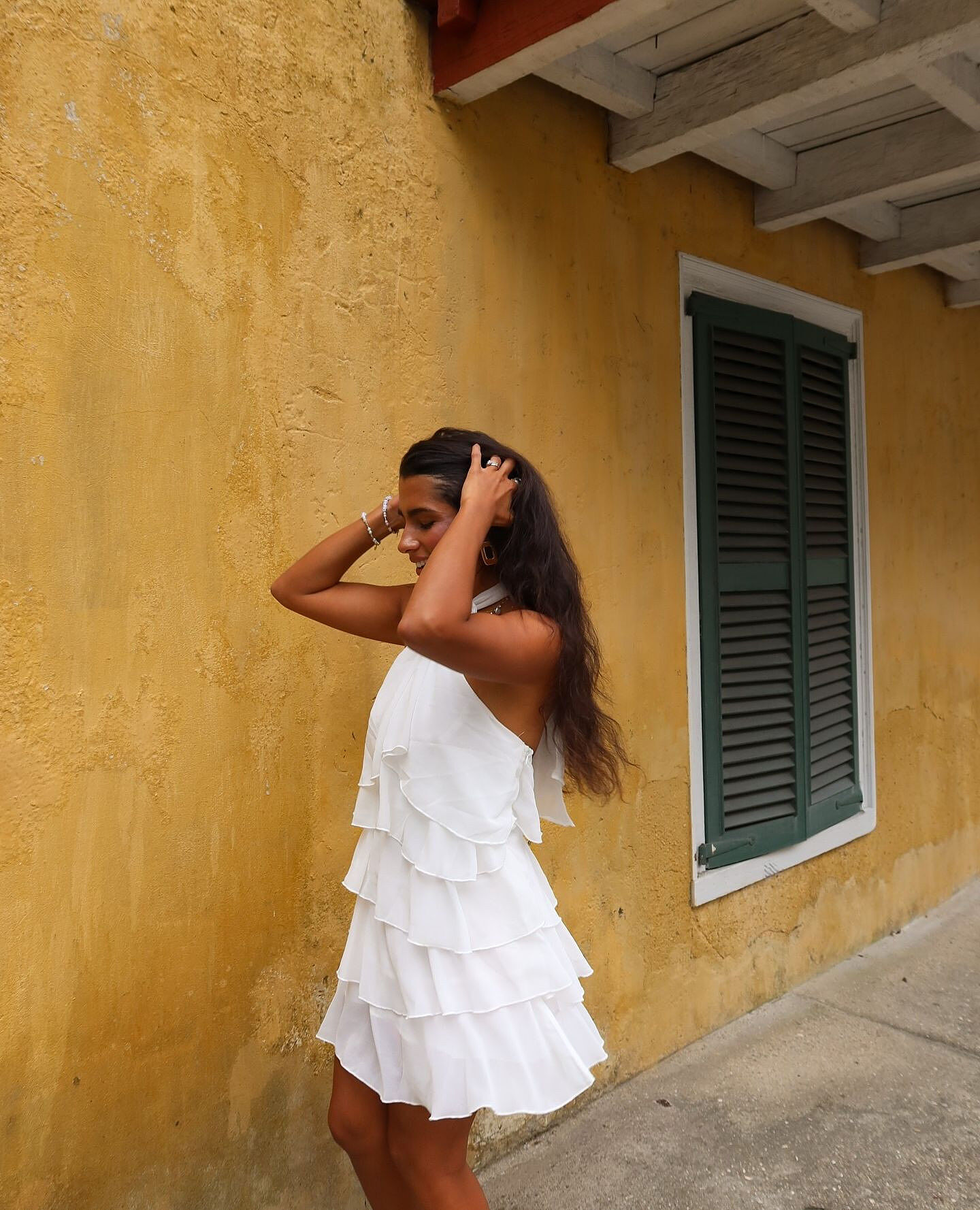 Southern Belles Halterneck Ruffle Mini Dress White | Selfie Leslie Southern Belles Halterneck Ruffle Mini Dress White | Selfie Leslie
