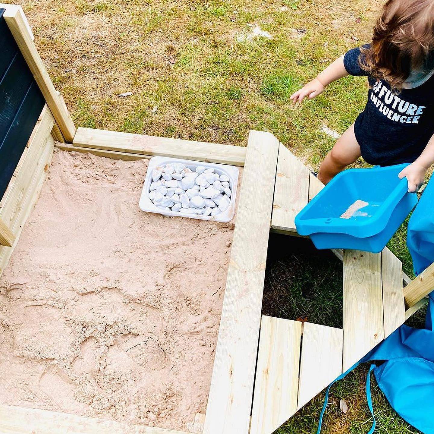 tp ahoy wooden play boat sand