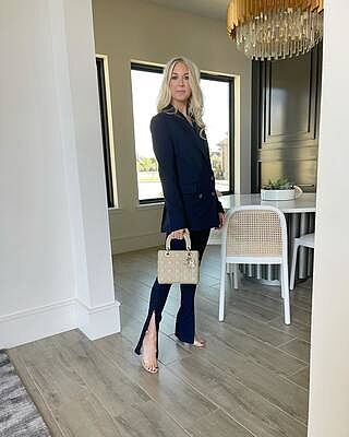 High Waisted Ponte Leggings Navy 