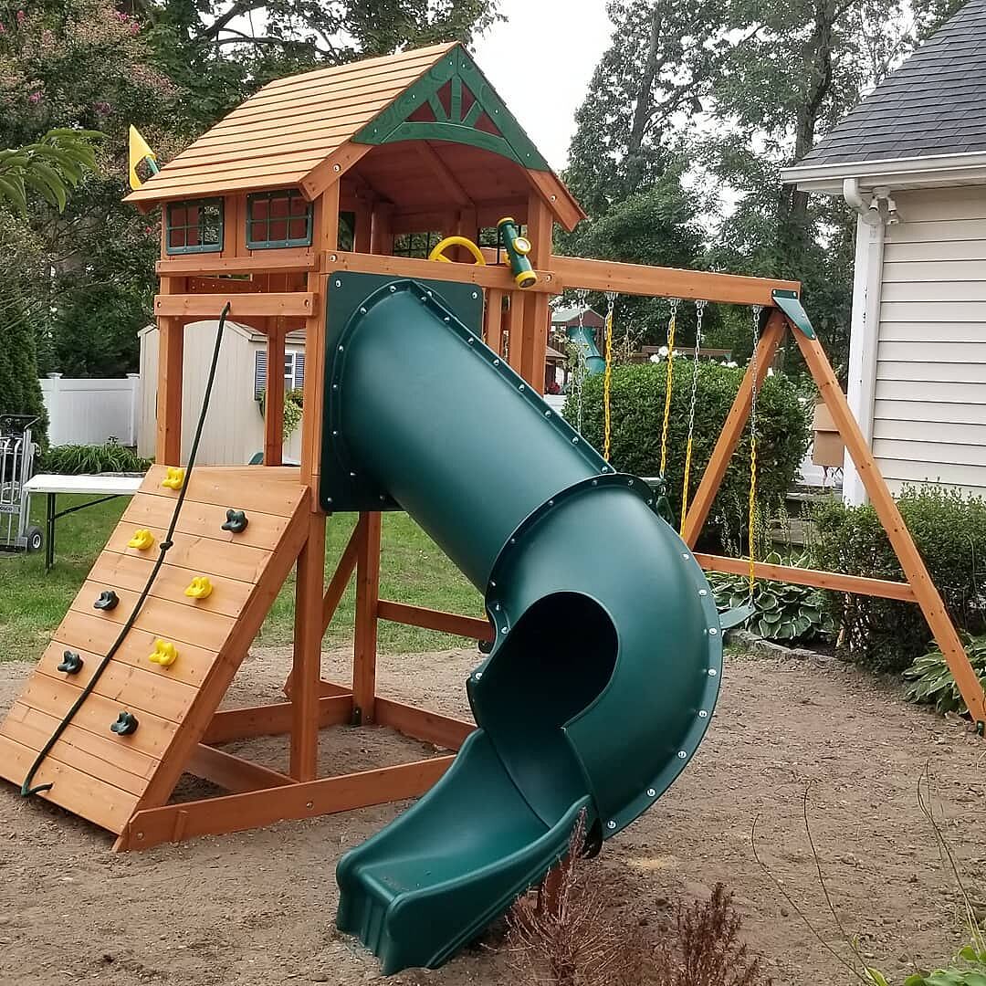 Outing Swing Set with Tube Slide | Gorilla Playsets Outing Swing Set with Tube Slide | Gorilla Playsets