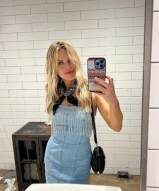 andmary Bonnie denim mini dress ワンピース - メルカリ