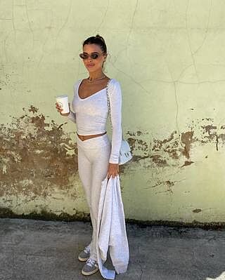 Ruched Yoga Pant | Oat Marl