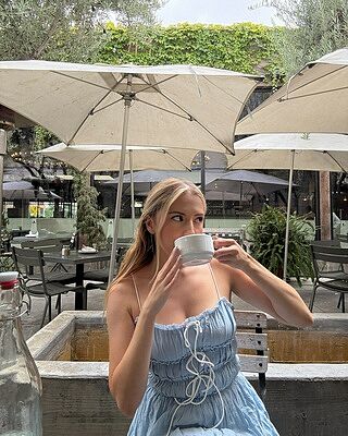 Maidens Tie Accent Maxi Dress Cloud Blue | Selfie Leslie