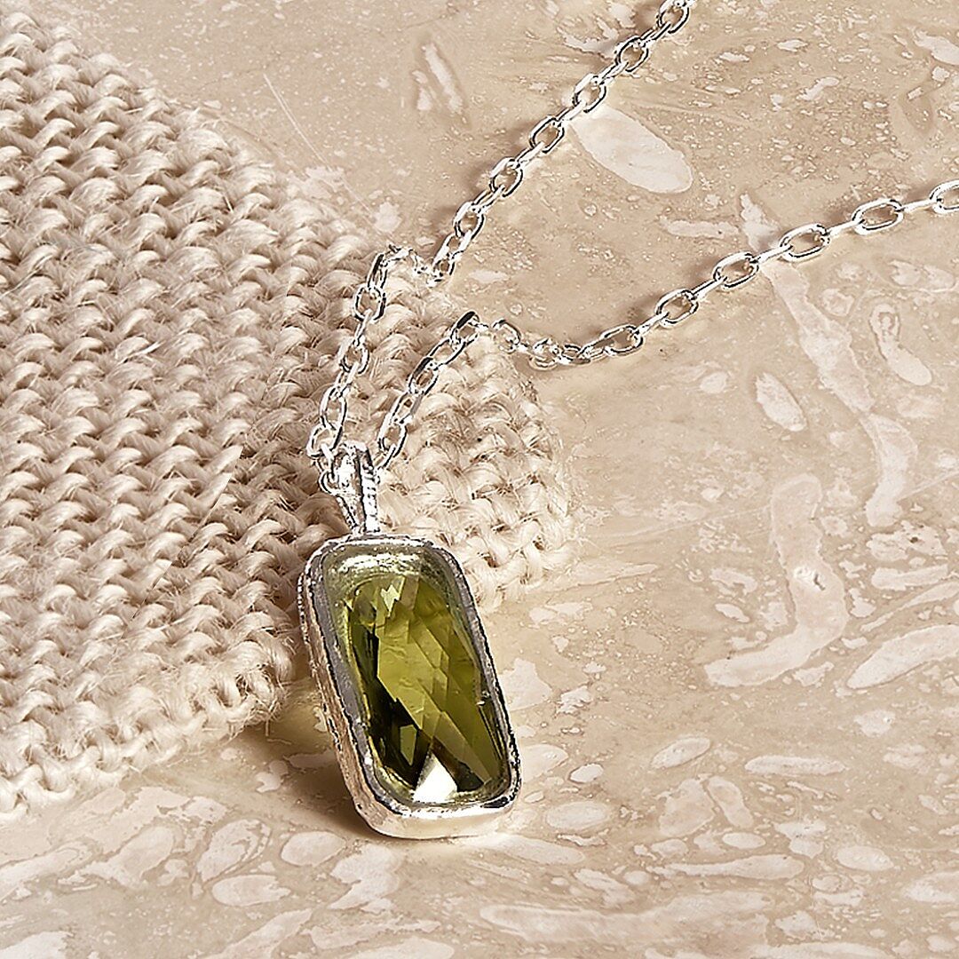 Silpada 'Olivine' Sterling Silver Green Cubic Zirconia