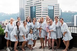 Getting Ready Satin Floral Print Robe | Made To Order