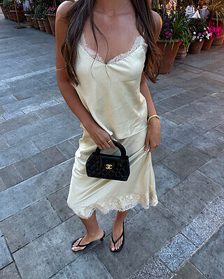 LACE TRIM SATIN CAMISOLE TANK