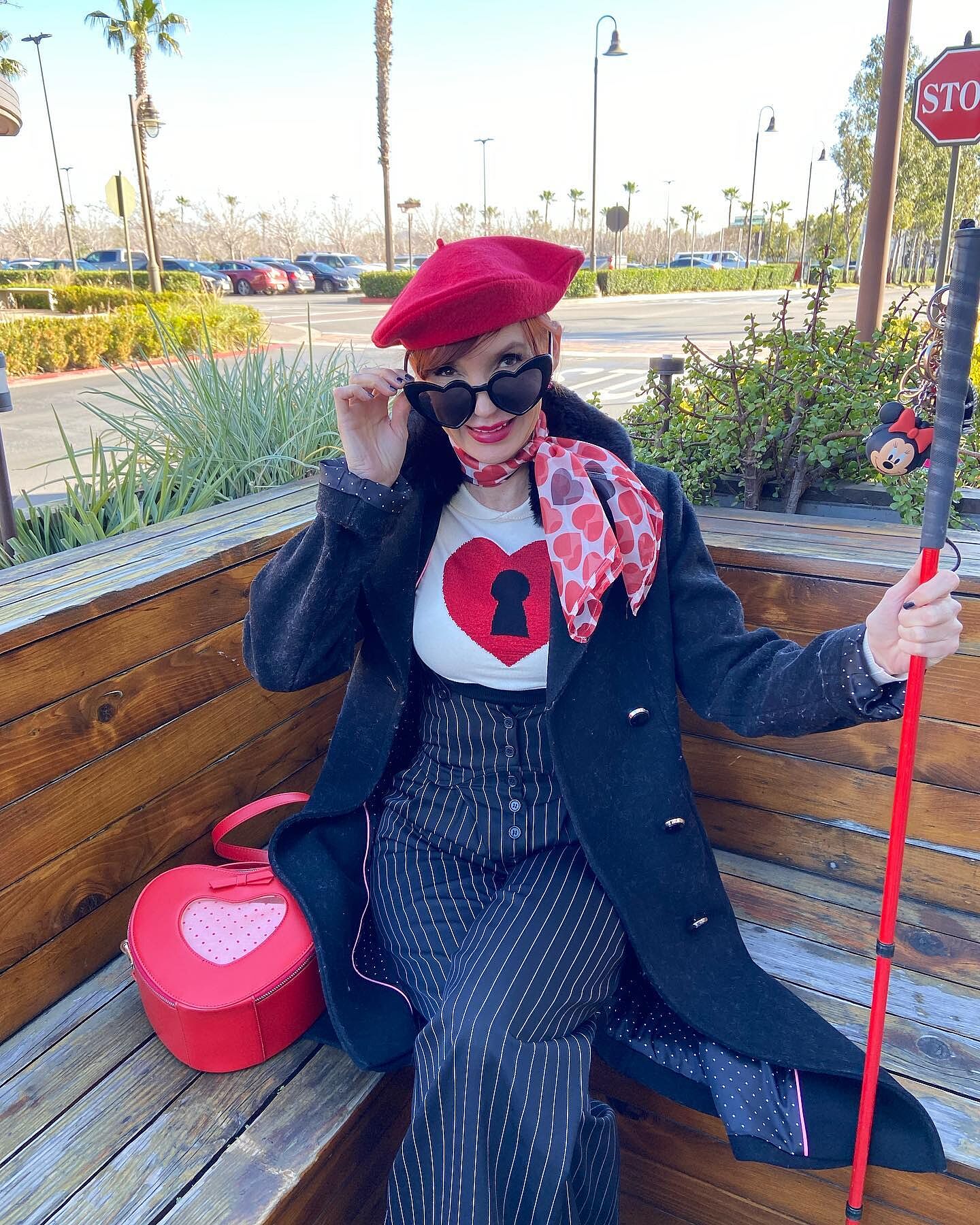 unique vintage red suspender pants