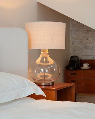 Knurled Glass Drop Table Lamp - Bronze