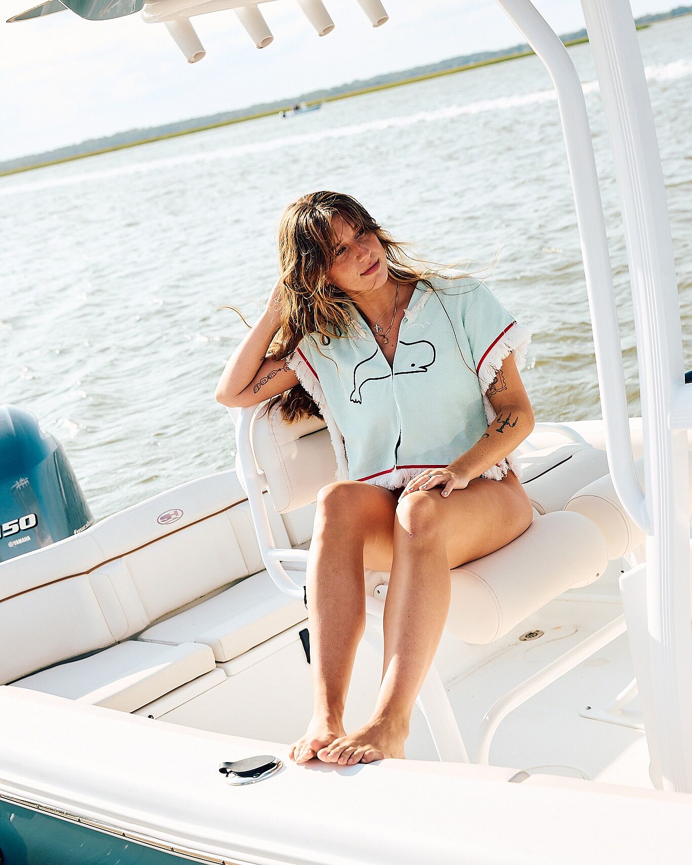 Boston Whaler' Hand Towel Top – Tombolo Company