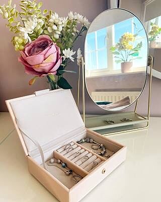Blush & Champagne Gold Mini Jewellery Box Lid