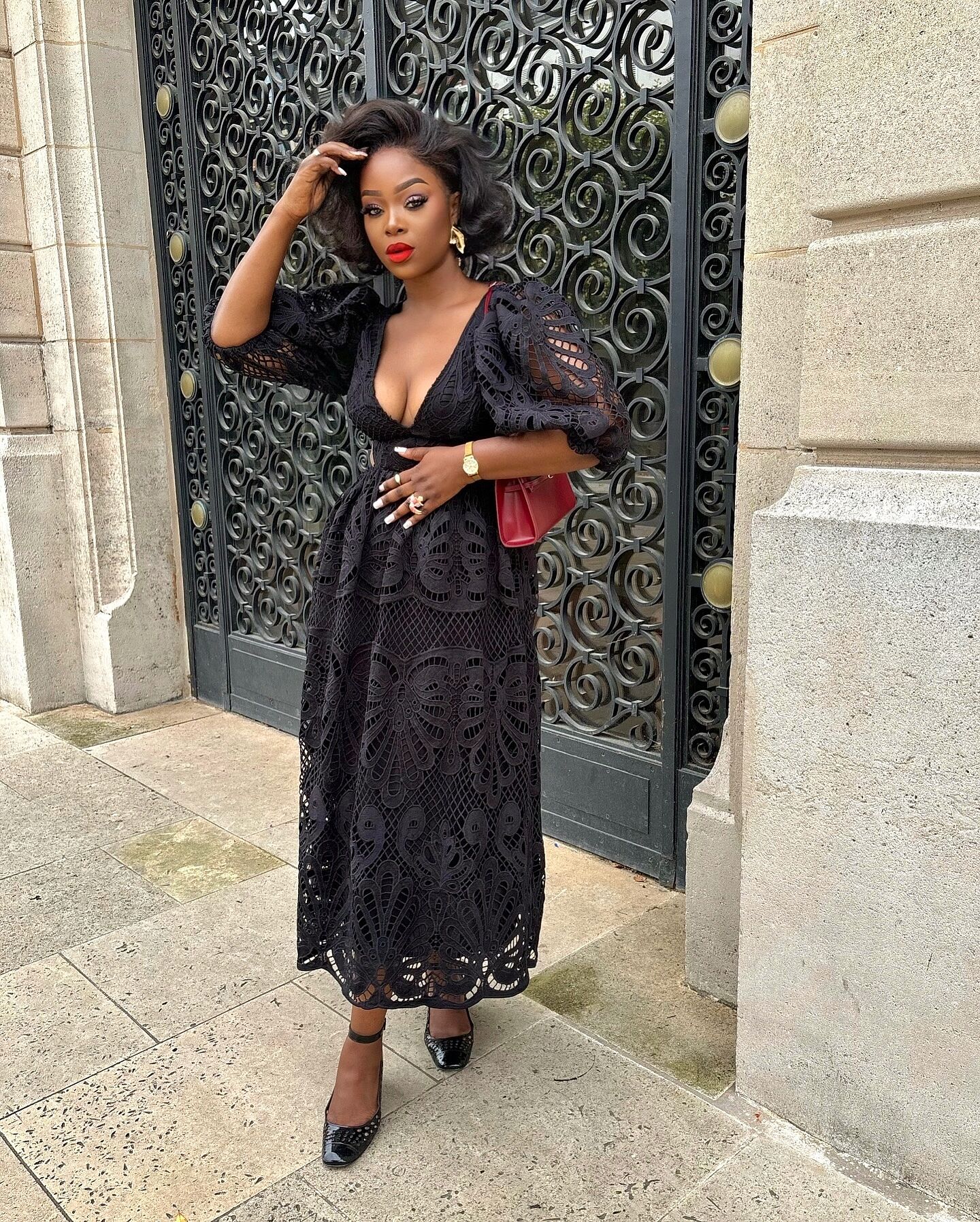 chinese dress ladies Jolene Lace Cut-Out Midi Dress main image 0