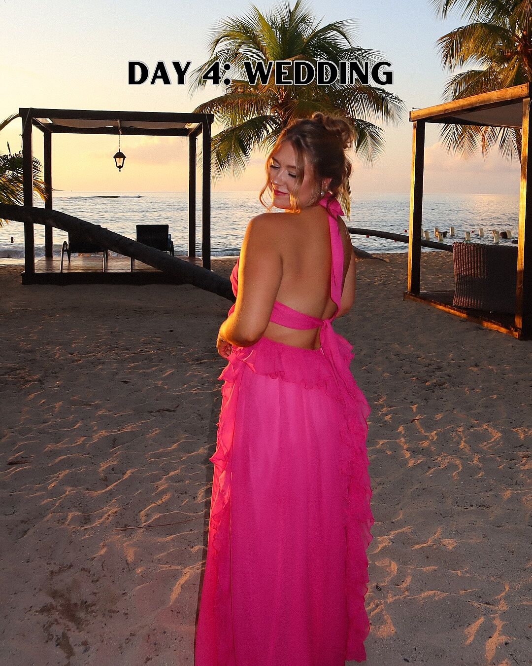 Santiago Cut-Out Ruffle Maxi Dress Fuchsia Selfie Leslie Australia