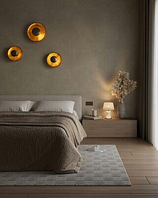 Boston Round Metal Diffuser Wall Light