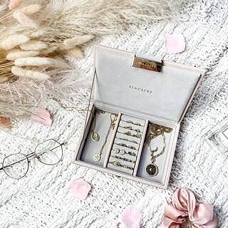 Blush & Champagne Gold Mini Jewellery Box Lid