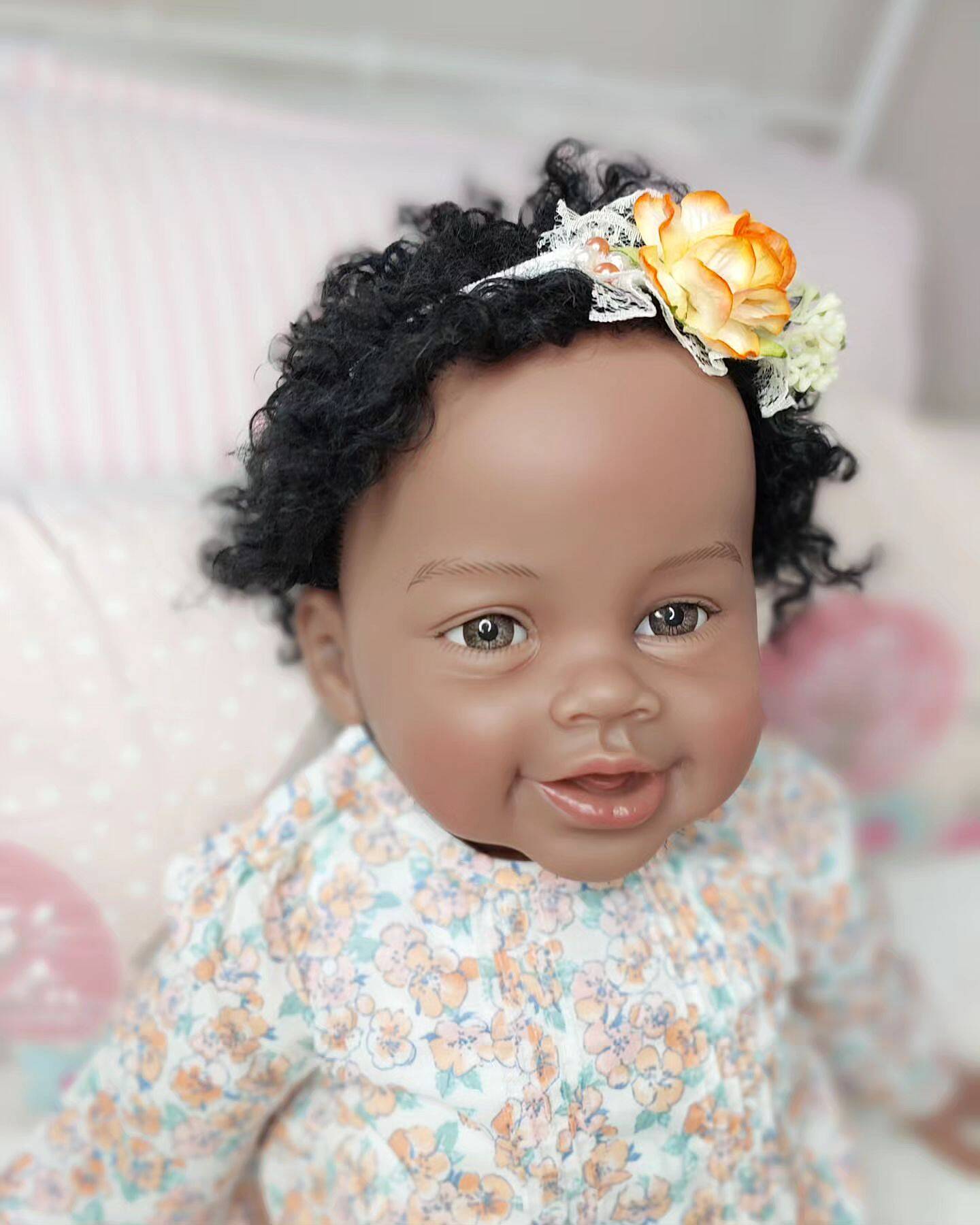 Paradise Galleries African Black Baby Doll - OH BABY! - 22 inches