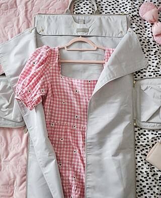 Blush Zipped Garment Bag