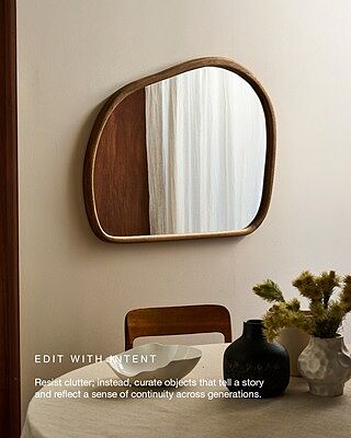 Rutland Organic Wood Wall Mirror - 43 Inch - Natural