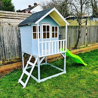 TP Hill Top Tower Wooden Playhouse with Slide - FSC