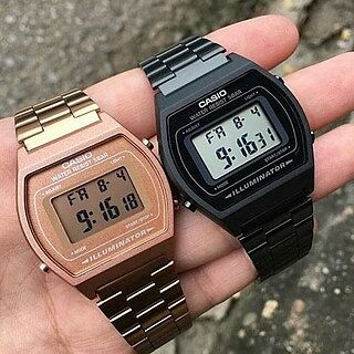 casio retro illuminator black