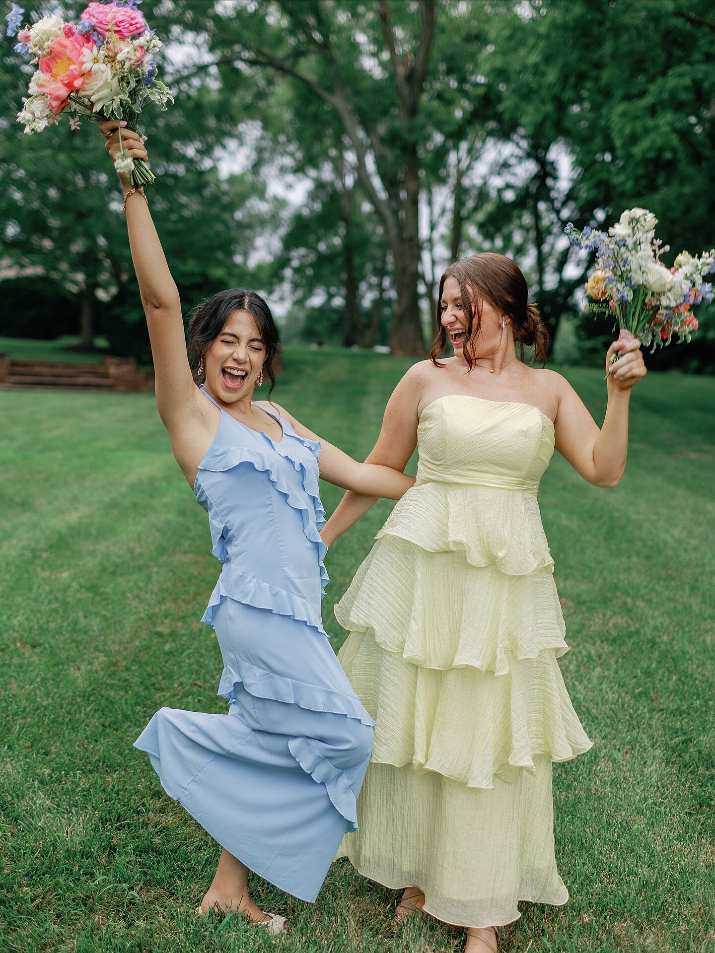 chinese dress ladies Giavana Strapless Layered Ruffles Midi Dress Lemon main image 0