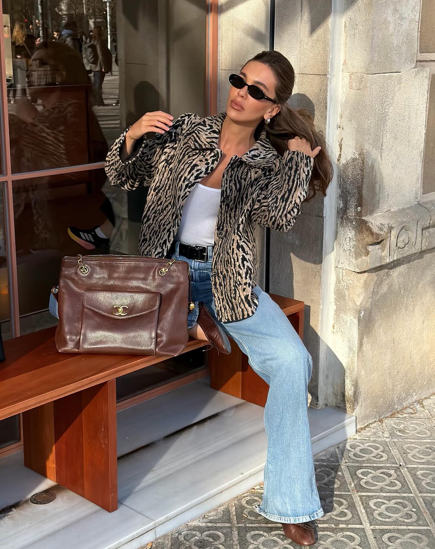 Tommie Leopard Jacket in Brown Bohemia Leopard | RIXO USA ⋆
