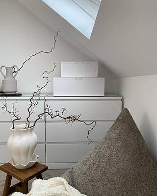 Pebble White & Brushed Gold Set of 2 Storage Boxes