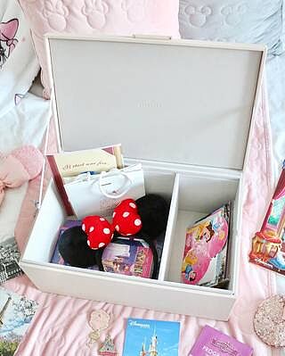 Blush Pink & Gold Medium Storage Box
