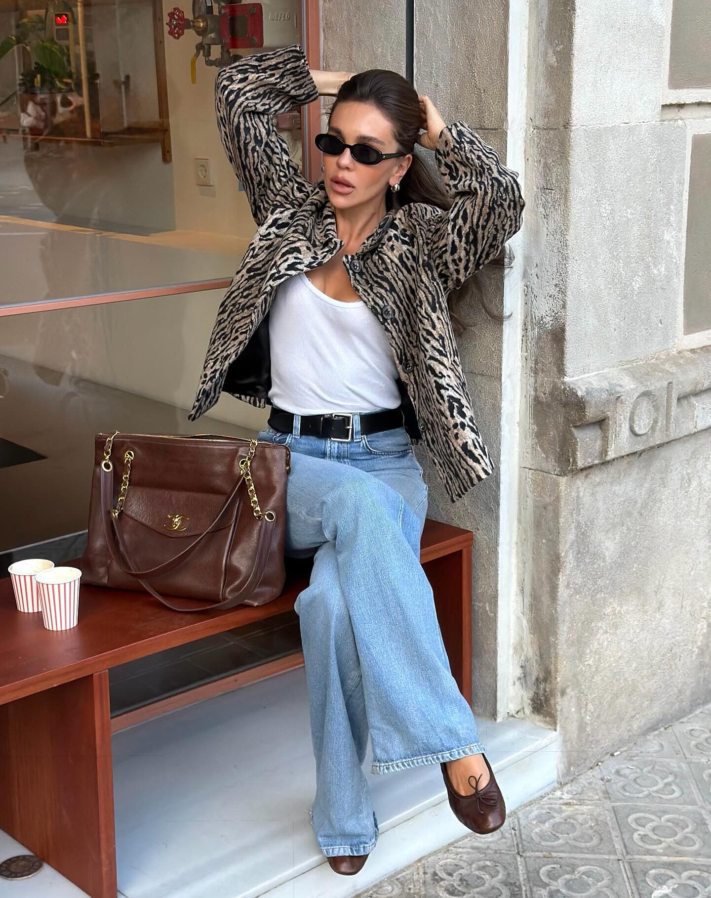 Tommie Leopard Jacket in Brown Bohemia Leopard | RIXO USA ⋆