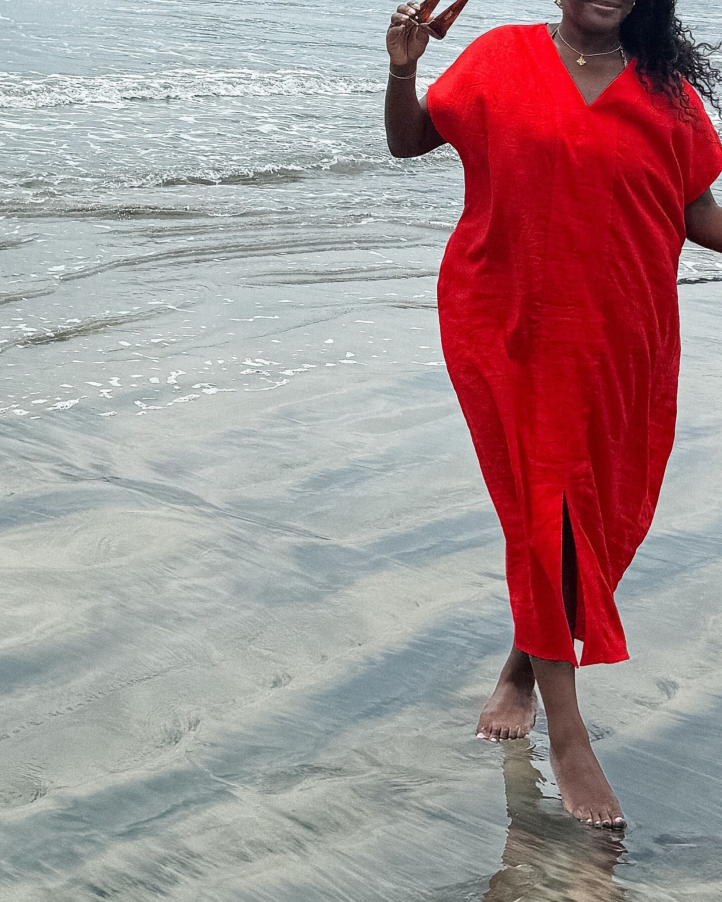 Cabana Linen Blend Kaftan - Shoreline Sunset – Universal Standard