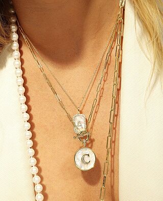 Love Letters Double Sided Necklace - Gold