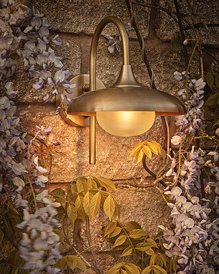 Hayle Outdoor & Bathroom Wall Light - Brass